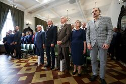 Uroczystość wręczenia Krzyży Wolności i Solidarności działaczom opozycji niepodległościowej z lat 1956–1989. Fot. Mikołaj Bujak (IPN)