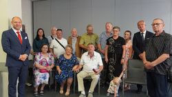 Uroczystość wręczenia Krzyża Wolności i Solidarności Stefanowi Pazurowi. Na zdj. dr hab. Krzysztof Szwagrzyk, zastępca prezesa IPN – Lublin, 18 lipca 2024. Fot. Dominik Borek (IPN)