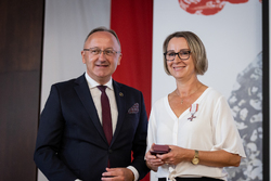 Uroczystość wręczenia Krzyży Wolności i Solidarności działaczom opozycji niepodległościowej z lat 1956–1989 – Gdańsk, 30 sierpnia 2024. Fot. Roman Jocher