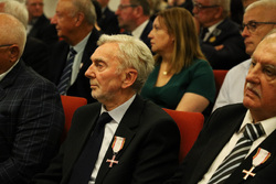 Uroczystość wręczenia Krzyży Wolności i Solidarności oraz medali Reipublicae Memoriae Meritum – Białystok, 12 września 2024. Fot. Paula Prudziłowicz (IPN)