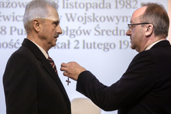 Uroczystość wręczenia odznaczeń Krzyża Wolności i Solidarności byłym działaczom opozycji niepodległościowej z lat 1956–1989 – Warszawa, 27 listopada 2024. Fot. Sławek Kasper (IPN)