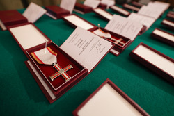 Uroczystość wręczenia odznaczeń Krzyża Wolności i Solidarności byłym działaczom opozycji niepodległościowej z lat 1956–1989 – Warszawa, 13 grudnia 2024. Fot. Mikołaj Bujak (IPN)