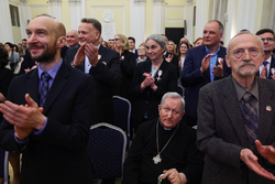 Uroczystość wręczenia Krzyży Wolności i Solidarności byłym działaczom NZS Politechniki Warszawskiej z lat 1980–1989 – Warszawa, 31 marca 2025. Fot. Sławek Kasper (IPN)