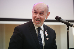 Uroczystość wręczenia Krzyży Wolności i Solidarności byłym działaczom NZS Politechniki Warszawskiej z lat 1980–1989 – Warszawa, 31 marca 2025. Fot. Sławek Kasper (IPN)