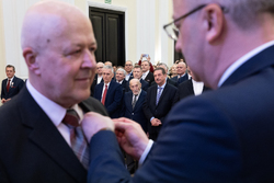 Uroczystość wręczenia Krzyży Wolności i Solidarności byłym działaczom NZS Politechniki Warszawskiej z lat 1980–1989 – Warszawa, 31 marca 2025. Fot. Sławek Kasper (IPN)