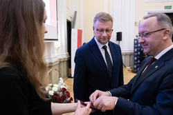 Uroczystość wręczenia Krzyży Wolności i Solidarności byłym działaczom NZS Politechniki Warszawskiej z lat 1980–1989 – Warszawa, 31 marca 2025. Fot. Sławek Kasper (IPN)