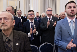 Uroczystość wręczenia Krzyży Wolności i Solidarności byłym działaczom NZS Politechniki Warszawskiej z lat 1980–1989 – Warszawa, 31 marca 2025. Fot. Sławek Kasper (IPN)