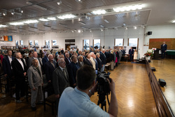 Krzyże Wolności i Solidarności dla działaczy opozycji w 45. rocznicę powstania NSZZ „Solidarność”, na zdjęciu zastępca prezesa IPN dr hab. Karol Polejowski, Gdańsk – 29 sierpnia 2025 r., fot. Roman Jocher