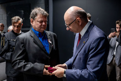Uroczystość wręczenia Krzyży Wolności i Solidarności działaczom opozycji niepodległościowej z lat 1956–1989 – Katowice, 9 października 2026. Fot. Krzysztof Łojko (IPN)