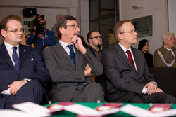 Zastępca Szefa Urzędu do spraw Kombatantów i Osób Represjonowanych Jan Józef Kasprzyk, Senator RP prof. Jan Żaryn, Prezes IPN dr Łukasz Kamiński