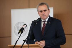 Dyrektor Marcin Krzysztofik podczas uroczystości wręczenia odznaczeń dawnym opozycjonistom – Lublin, 24 września 2021. Fot. Mikołaj Bujak (IPN)