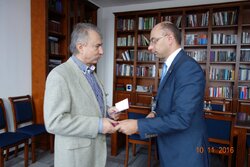 Prezes Mateusz Szpytma i Ryszard Romuald Bialon