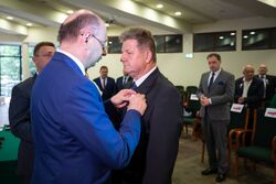 Uroczystość wręczenia Krzyży Wolności i Solidarności – Łódź, 10 czerwca 2022. Fot. Mikołaj Bujak (IPN)