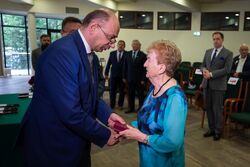 Uroczystość wręczenia Krzyży Wolności i Solidarności – Łódź, 10 czerwca 2022. Fot. Mikołaj Bujak (IPN)