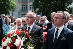 Odsłonięcie tablicy pamiątkowej w 40. rocznicę powstania Ruchu Młodzieży Niezależnej w Gorzowie Wielkopolskim – 10 czerwca 2023. Fot. Paweł Kamrad www.EchoGorzowa.pl