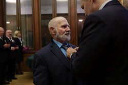 Uroczystość wręczenia Krzyży Wolności i Solidarności byłym działaczom opozycji antykomunistycznej – Nowy Jork, 8 listopada 2023. Fot. Mikołaj Bujak (IPN)