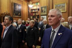 Uroczystość wręczenia Krzyży Wolności i Solidarności byłym działaczom opozycji antykomunistycznej – Nowy Jork, 8 listopada 2023. Fot. Mikołaj Bujak (IPN)