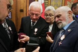 Uroczystość wręczenia Krzyży Wolności i Solidarności byłym działaczom opozycji antykomunistycznej – Nowy Jork, 8 listopada 2023. Fot. Mikołaj Bujak (IPN)