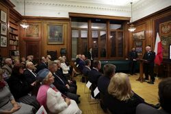 Uroczystość wręczenia Krzyży Wolności i Solidarności byłym działaczom opozycji antykomunistycznej – Nowy Jork, 8 listopada 2023. Fot. Mikołaj Bujak (IPN)