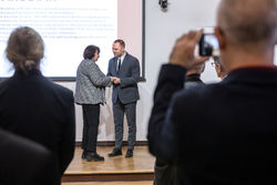 Uroczystość wręczenia Krzyży Wolności i Solidarności działaczom opozycji niepodległościowej – Warszawa, 13 grudnia 2023. Fot. Sławek Kasper (IPN)