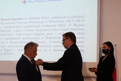 Uroczystość wręczenia Krzyży Wolności i Solidarności, fot. A. Piekarska IPN Białystok
