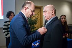 Uroczystość wręczenia Krzyży Wolności i Solidarności – Elbląg, 18 grudnia 2017. Fot. Sławomir Kasper (IPN)