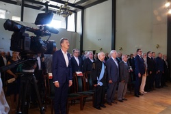 Uroczystość wręczenia Krzyży Wolności i Solidarności w Jastrzębiu-Zdroju.