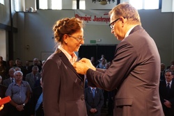 Uroczystość wręczenia Krzyży Wolności i Solidarności w Jastrzębiu-Zdroju.