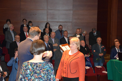 Ceremonia wręczenia Krzyża Wolności i Solidarności w Bielsku-Białej.