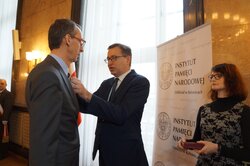 Uroczystość wręczenia Krzyży Wolności i Solidarności w Katowicach.