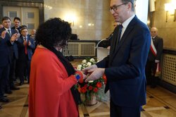 Uroczystość wręczenia Krzyży Wolności i Solidarności w Katowicach.