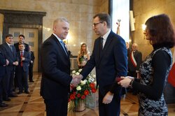 Uroczystość wręczenia Krzyży Wolności i Solidarności w Katowicach.