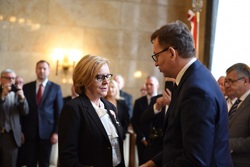 Uroczystość wręczenia Krzyży Wolności i Solidarności w Katowicach.