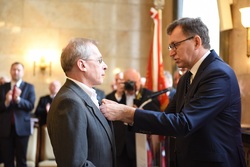 Uroczystość wręczenia Krzyży Wolności i Solidarności w Katowicach.