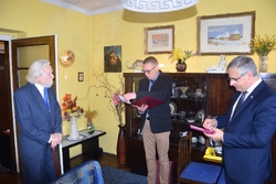 Wręczenie Krzyża Wolności i Solidarności Januszowi Malczewskiemu w Sosnowcu 23 czerwca 2020 r.