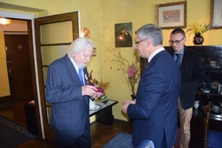 Wręczenie Krzyża Wolności i Solidarności Januszowi Malczewskiemu w Sosnowcu 23 czerwca 2020 r.