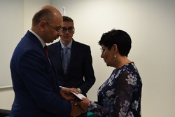 Uroczystość wręczenia Krzyży Wolności i Solidarności w Katowicach.