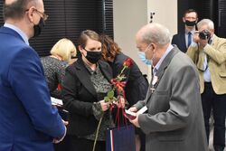 Uroczystość wręczenia Krzyży Wolności i Solidarności w Kielcach. Fot. Katarzyna Pronobis (IPN)