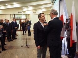 Krzyż Wolności i Solidarności odbiera Leszek Szeląg