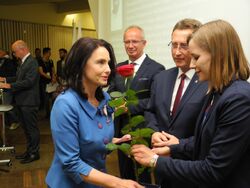 od lewej strony: dr Paweł Perzyna (IPN), Agnieszka Wojciechowska van Heukelom, dr hab. Krzysztof Szwagrzyk, dr Dariusz Rogut i Joanna Naporowska (IPN)