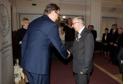 Uroczystość wręczenia Krzyży Wolności i Solidarności działaczom opozycji antykomunistycznej. Fot. Igor Witowicz.