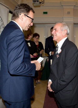 Uroczystość wręczenia Krzyży Wolności i Solidarności działaczom opozycji antykomunistycznej. Fot. Igor Witowicz.